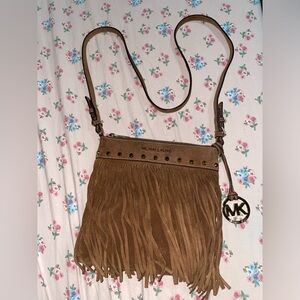 Michael Kors Fringe Suede Crossbody Bag